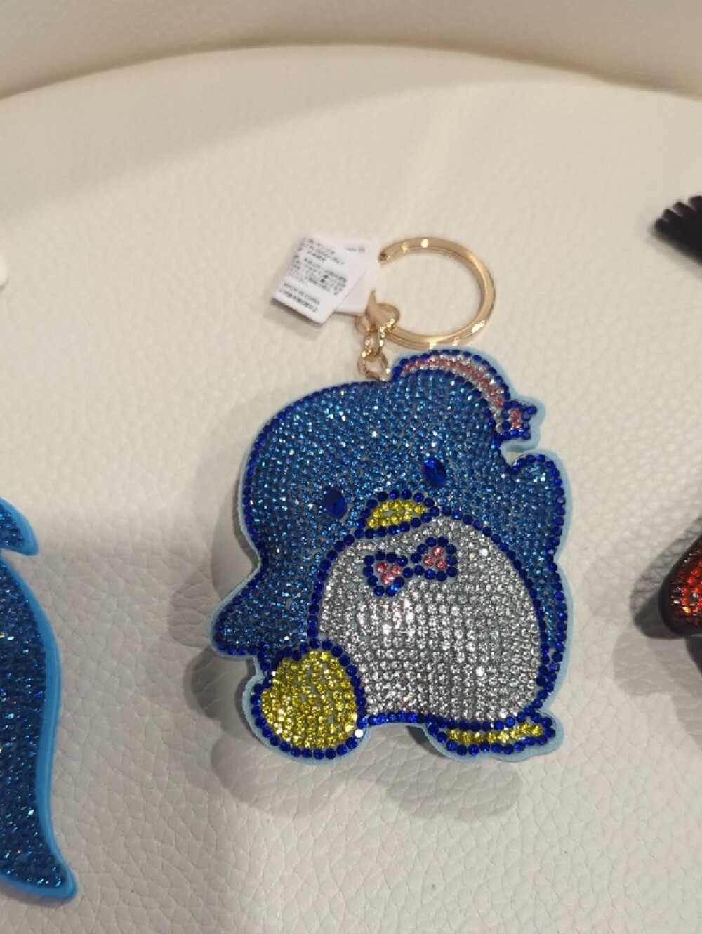 Sparkling Animal Keychain Charm Trio - Dolphin, Penguin, Pelican - Picture 3 of 4